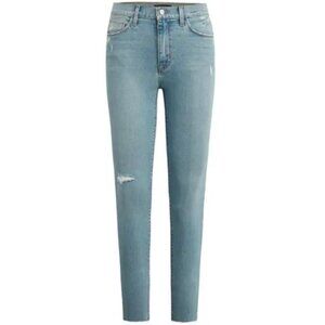 Blair Distressed High Rise Straight Leg Jeans 26